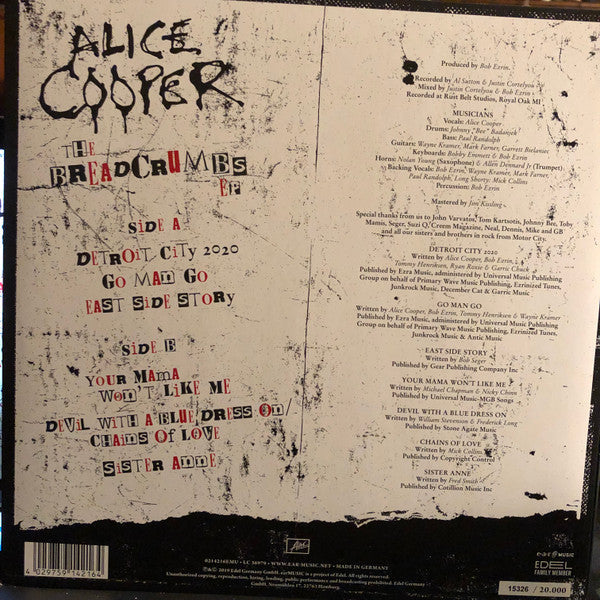 Alice Cooper (2) - The Breadcrumbs EP (10" VINYL) | Near Mint (NM or M-) Near Mint (NM)