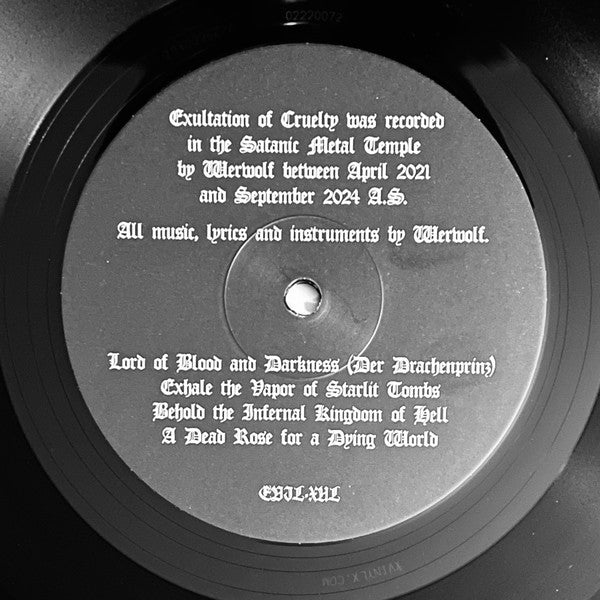 Satanic Warmaster - Exultation Of Cruelty (VINYL) | Near Mint (NM) Near Mint (NM)