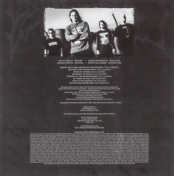 Dying Fetus - Destroy The Opposition (VINYL) | Near Mint (NM) Near Mint (NM)