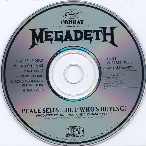 Megadeth - Peace Sells...But Who's Buying? (CD) | Near Mint (NM or M-)