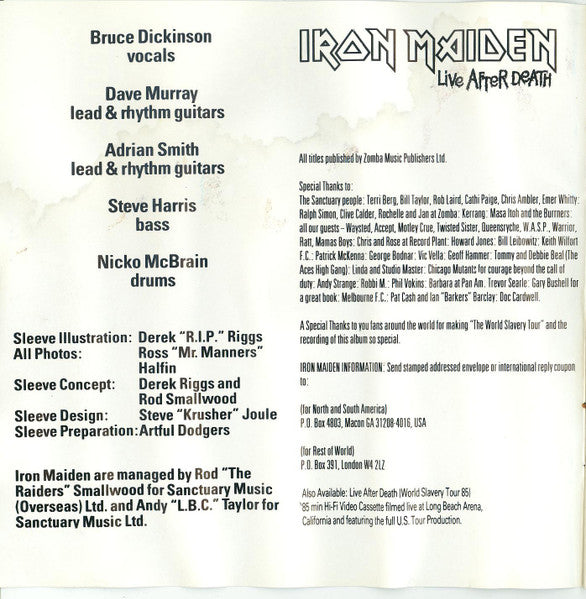 Iron Maiden - Live After Death (CD) | Near Mint (NM or M-)