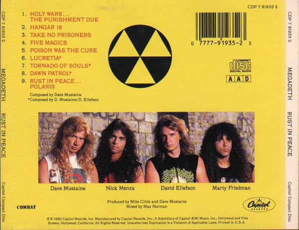 Megadeth - Rust In Peace (CD) | Near Mint (NM or M-)