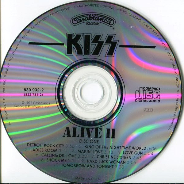 Kiss - Alive II (2xCD) | Near Mint (NM) Near Mint (NM)