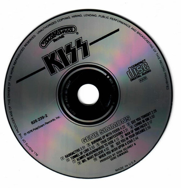Kiss - Gene Simmons ( CD) | Near Mint (NM) Near Mint (NM)