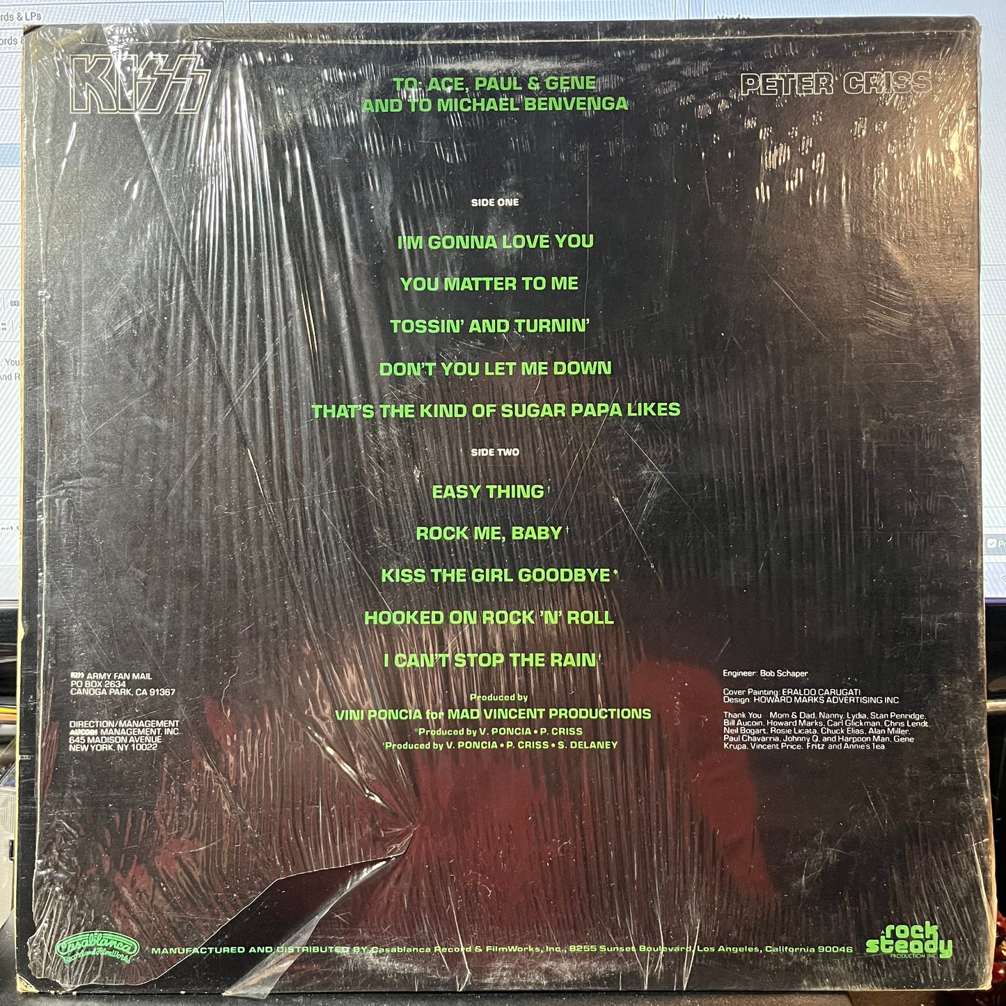 Kiss - Peter Criss (VINYL) | Near Mint (NM or M-) Excellent+ (EX+)