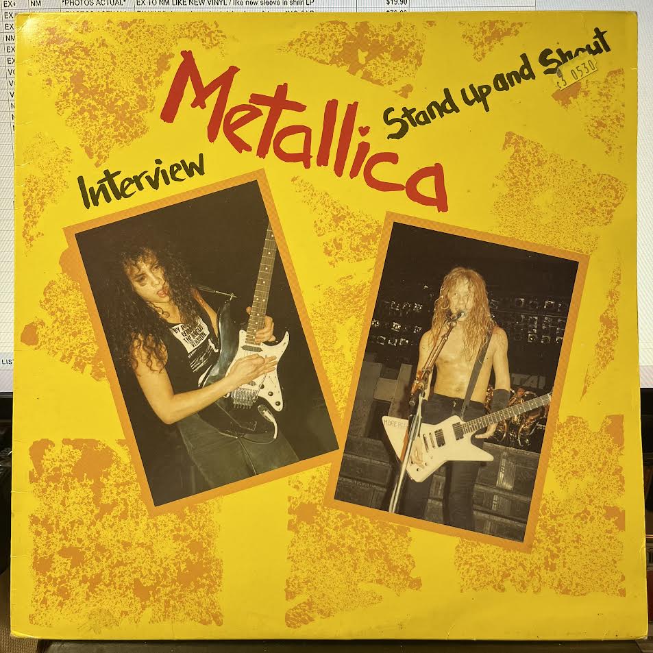 Metallica - Stand Up And Shout - A Metallica Interview ( YELLOW VINYL) | Near Mint (NM) Excellent+ (EX+)