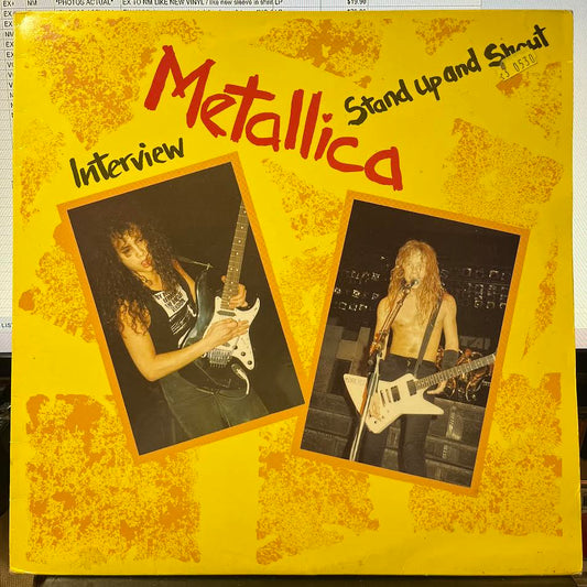 Metallica - Stand Up And Shout - A Metallica Interview ( YELLOW VINYL) | Near Mint (NM) Excellent+ (EX+)