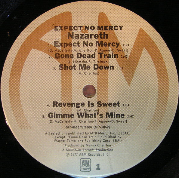 Nazareth (2) - Expect No Mercy (VINYL) | Near Mint (NM or M-) Excellent (EX)