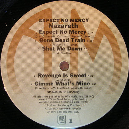 Nazareth (2) - Expect No Mercy (VINYL) | Near Mint (NM or M-) Excellent (EX)