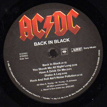 AC/DC - Back In Black (VINYL) | Near Mint (NM or M-)