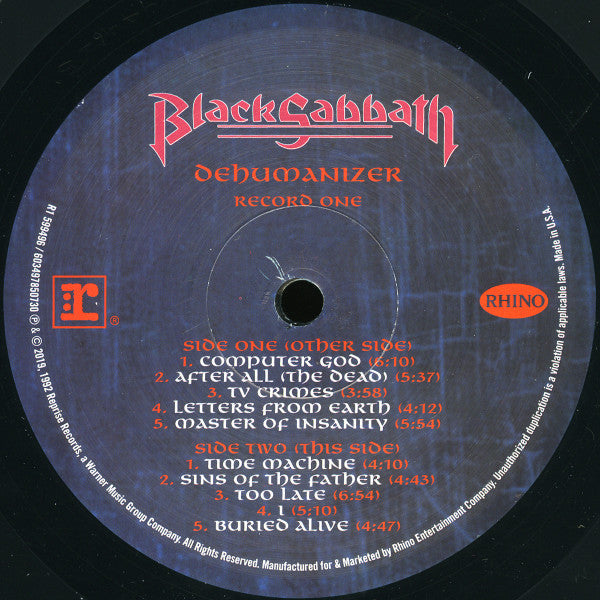 Black Sabbath - Dehumanizer (2xVINYL) | Near Mint (NM) Near Mint (NM)