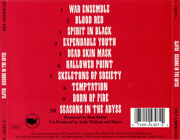 Slayer - Seasons In The Abyss (CD) | Near Mint (NM or M-)