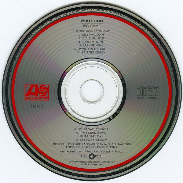 White Lion - Big Game (CD) | Near Mint (NM) Near Mint (NM)