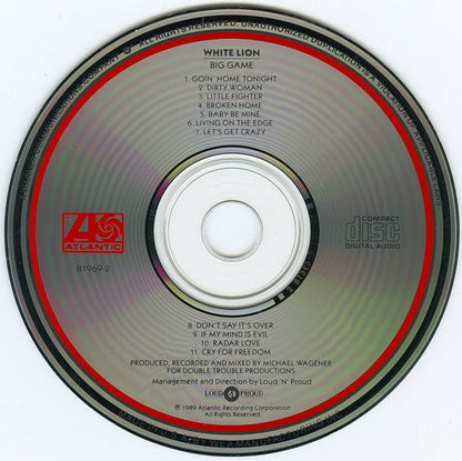 White Lion - Big Game (CD) | Near Mint (NM) Near Mint (NM)
