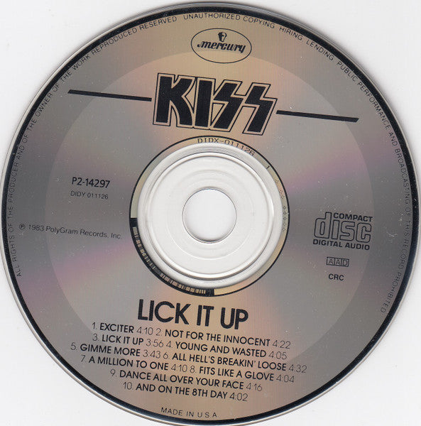 Kiss - Lick It Up (CD) | Near Mint (NM) Near Mint (NM)