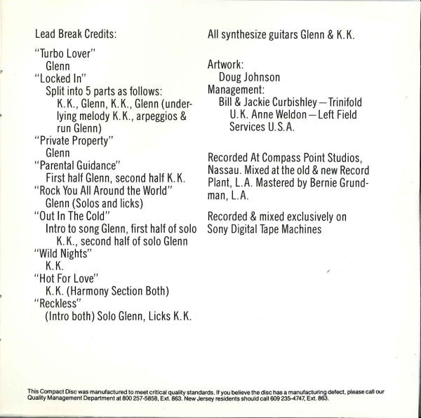 Judas Priest - Turbo (CDS) | Near Mint (NM or M-)