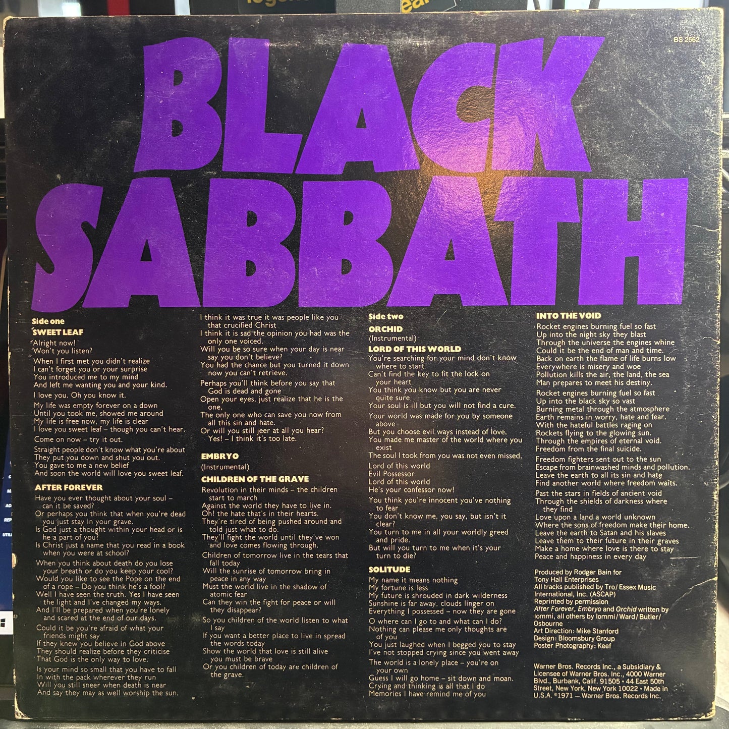 Black Sabbath - Master Of Reality (VINYL) | Very Good Plus Plus (VG++) Very Good Plus (VG+)