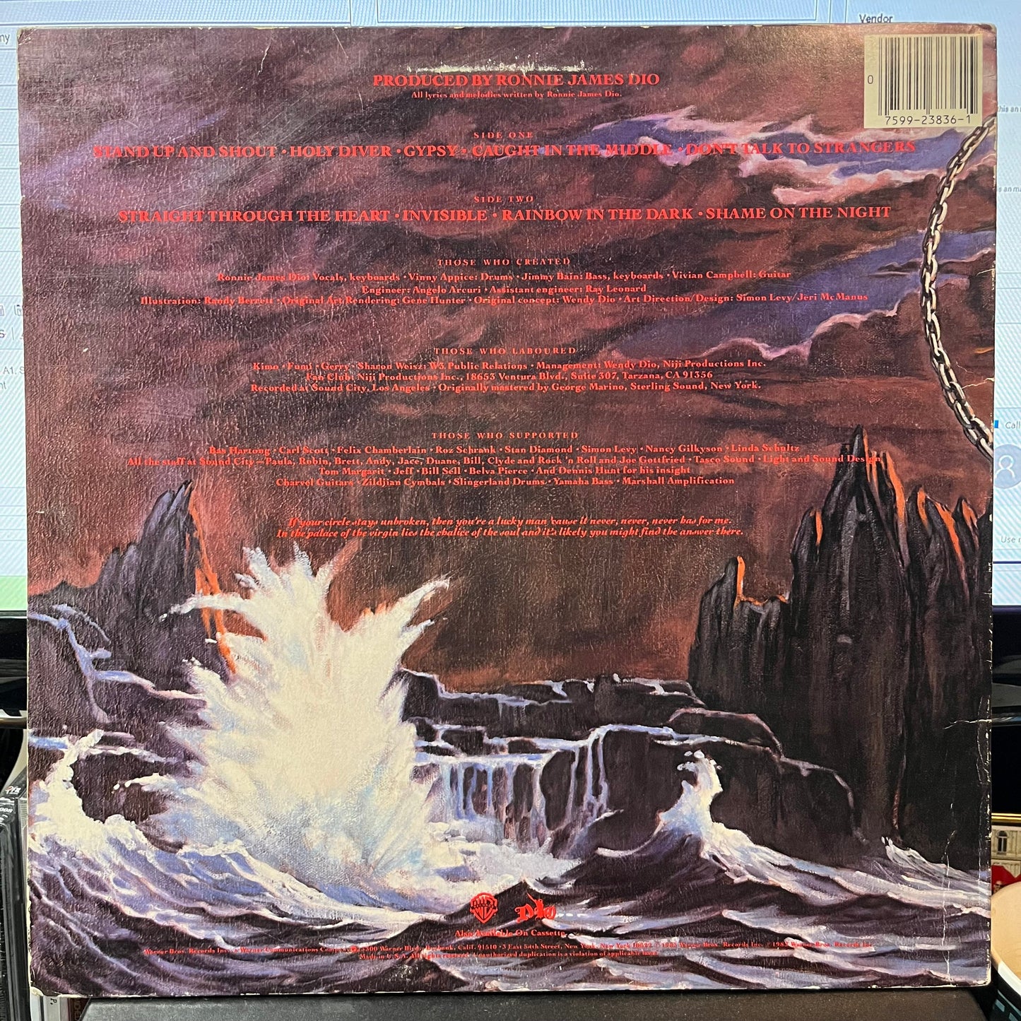 Dio (2) - Holy Diver (ORIGINAL VINYL LP) | Very Good Plus (VG+) Very Good Plus (VG+)