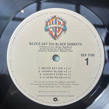 Black Sabbath - Never Say Die! (VINYL) | Very Good Plus (VG+) Excellent (EX)