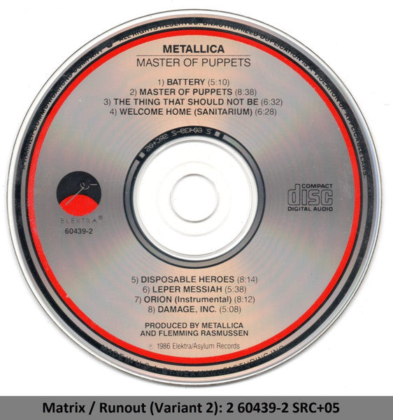 Metallica - Master Of Puppets (CD) | Very Good Plus (VG+)