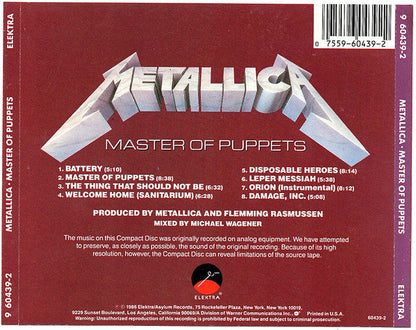 Metallica - Master Of Puppets (CD) | Very Good Plus (VG+)