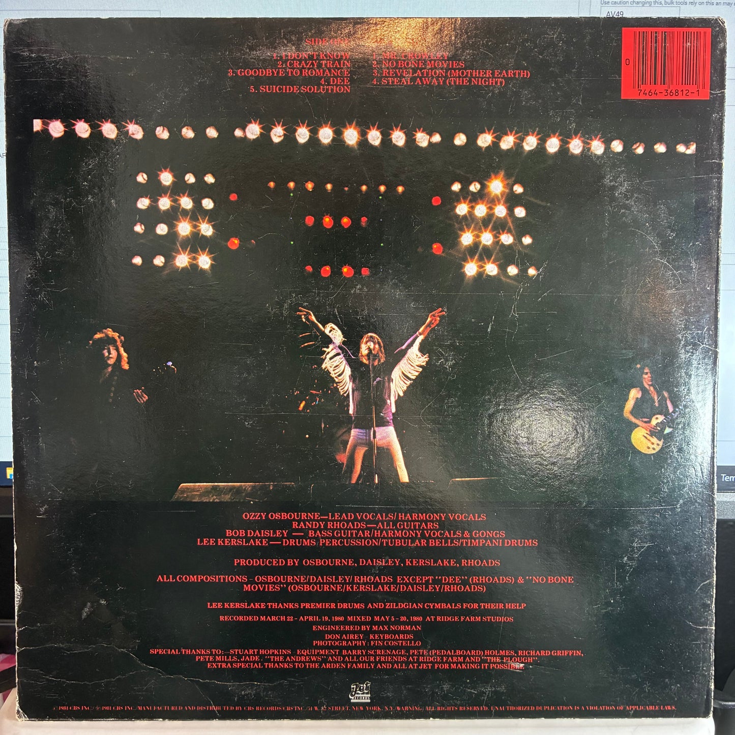 Ozzy Osbourne - Blizzard Of Ozz (VINYL) | Very Good Plus (VG+) Very Good Plus (VG+)