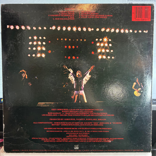 Ozzy Osbourne - Blizzard Of Ozz (VINYL) | Very Good Plus (VG+) Very Good Plus (VG+)