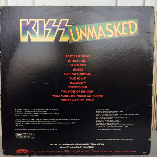 Kiss - Unmasked (VINYL) | Very Good (VG) Very Good (VG)