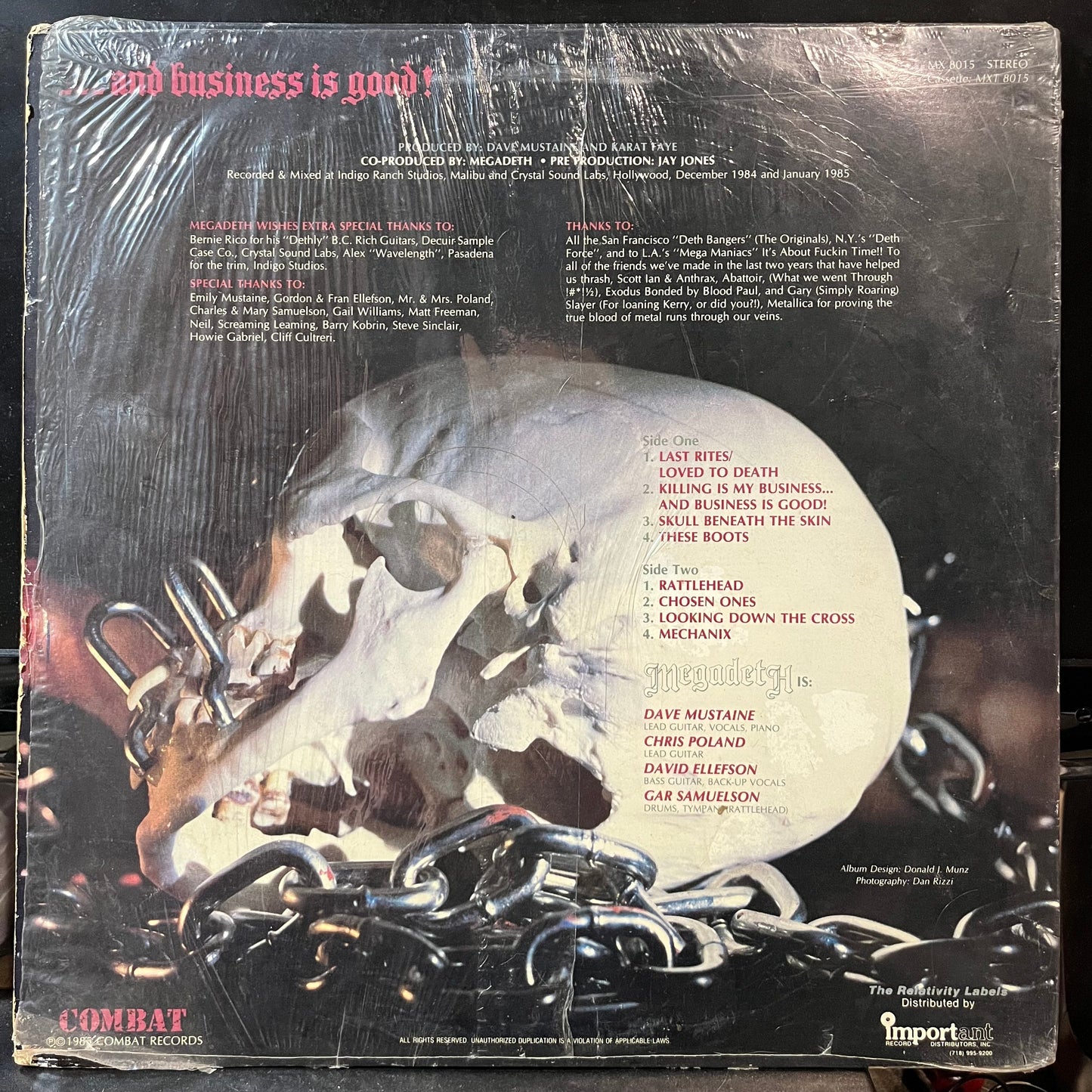 Megadeth - Killing Is My Business... And Business Is Good! (VINYL) | Very Good (VG) Excellent+ (EX+)