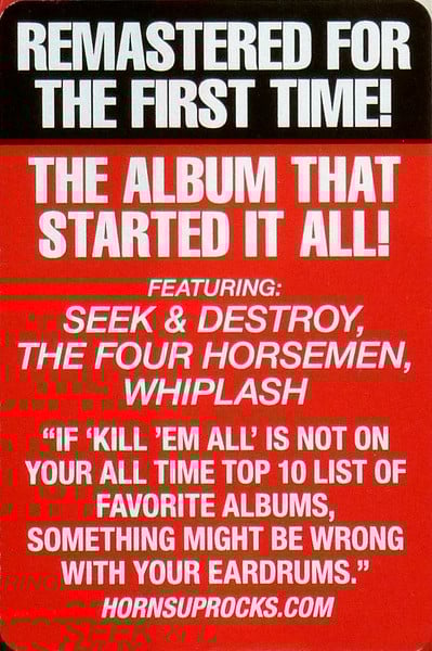 Kill 'Em All | Mint (M) Mint (M)