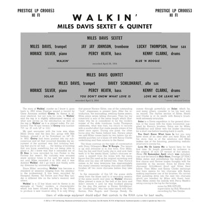 Walkin' (Original Jazz Classics Series) (180g VINYL) | Mint (M) Mint (M)