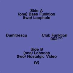 Dumitrescu - (PRESALE TBD) Club Funktion EP (VINYL) | Mint (M) Mint (M)