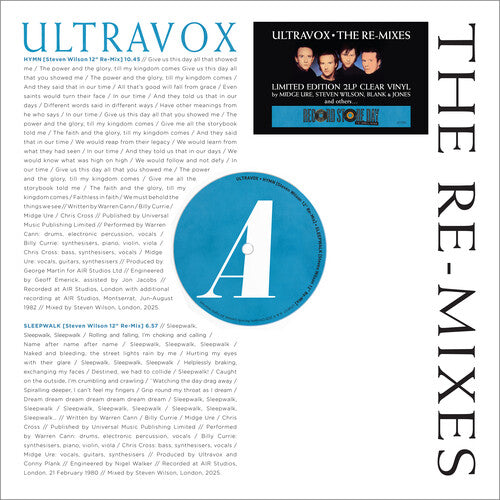 ULTRAVOX - RE-MIXES (RSD 2026 2x WHITE VINYL) | Mint (M) Mint (M)