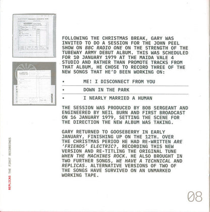 Replicas (The First Recordings)(CD) | Mint (M) Mint (M)