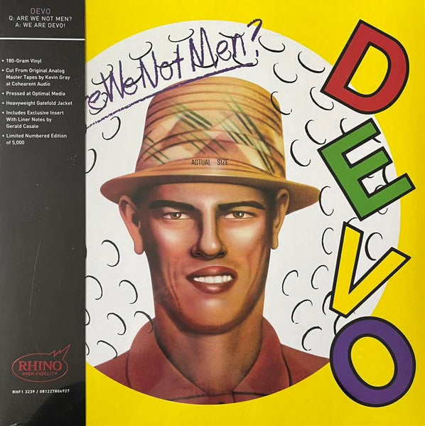 Devo - Are We Not Men? A: We Are Devo! (Hi-Fidelity VINYL) |