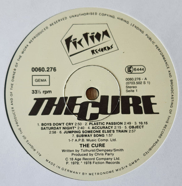The Cure - Boys Don't Cry (PROMO VINYL) | Mint (M) Mint (M)