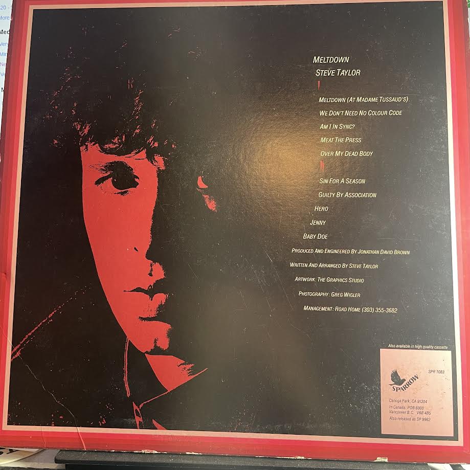 Steve Taylor (2) - Meltdown (VINYL) | Excellent+ (EX+) Excellent (EX)