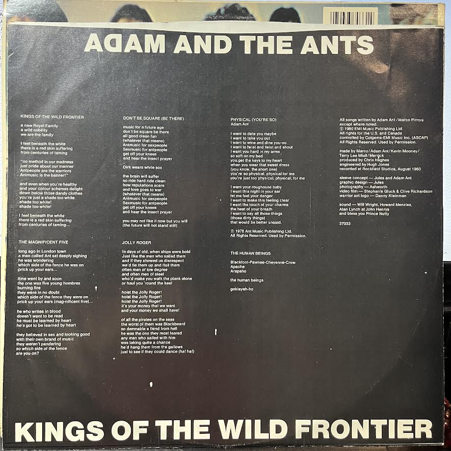 Adam And The Ants - Kings Of The Wild Frontier (VINYL) | Excellent+ (EX+) Excellent+ (EX+)