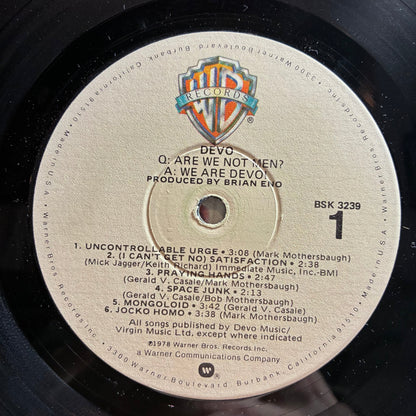 Devo - Q: Are We Not Men? A: We Are Devo! (VINYL) | Excellent (EX) Excellent (EX)