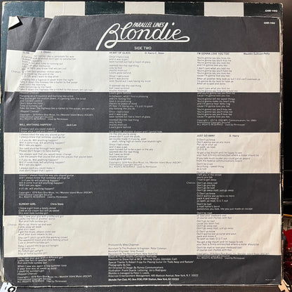 Blondie - Parallel Lines (VINYL) | Excellent (EX) Excellent (EX)