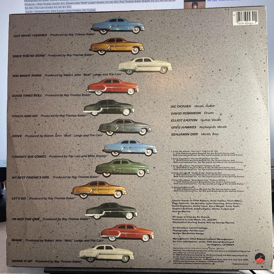 The Cars - The Cars Greatest Hits (VINYL) | Near Mint (NM) Excellent (EX)