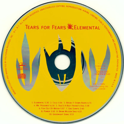 Tears For Fears - Elemental (CD) | Near Mint (NM) Near Mint (NM)