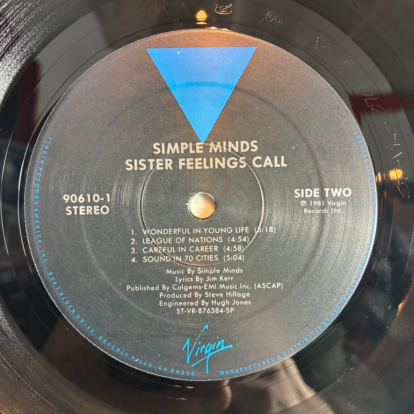 Simple Minds - Sister Feelings Call (*PROMO* VINYL) | Near Mint (NM or M-) Excellent+ (EX+)
