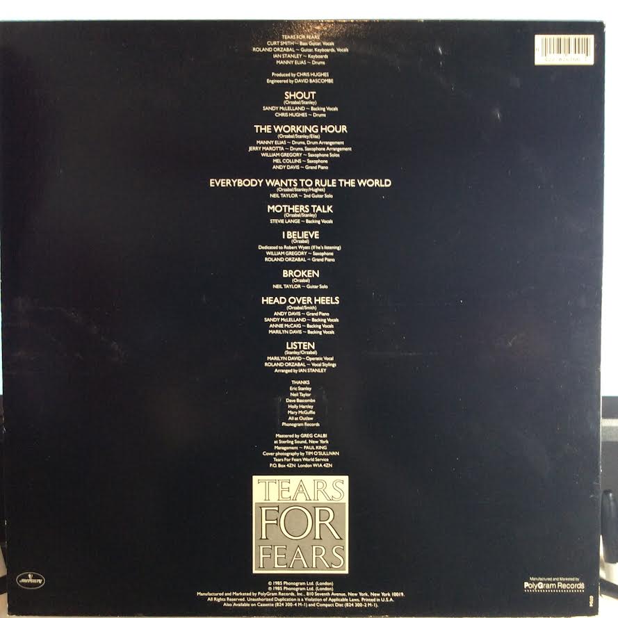 Tears For Fears - Songs From The Big Chair (VINYL) | Near Mint (NM) Near Mint (NM)