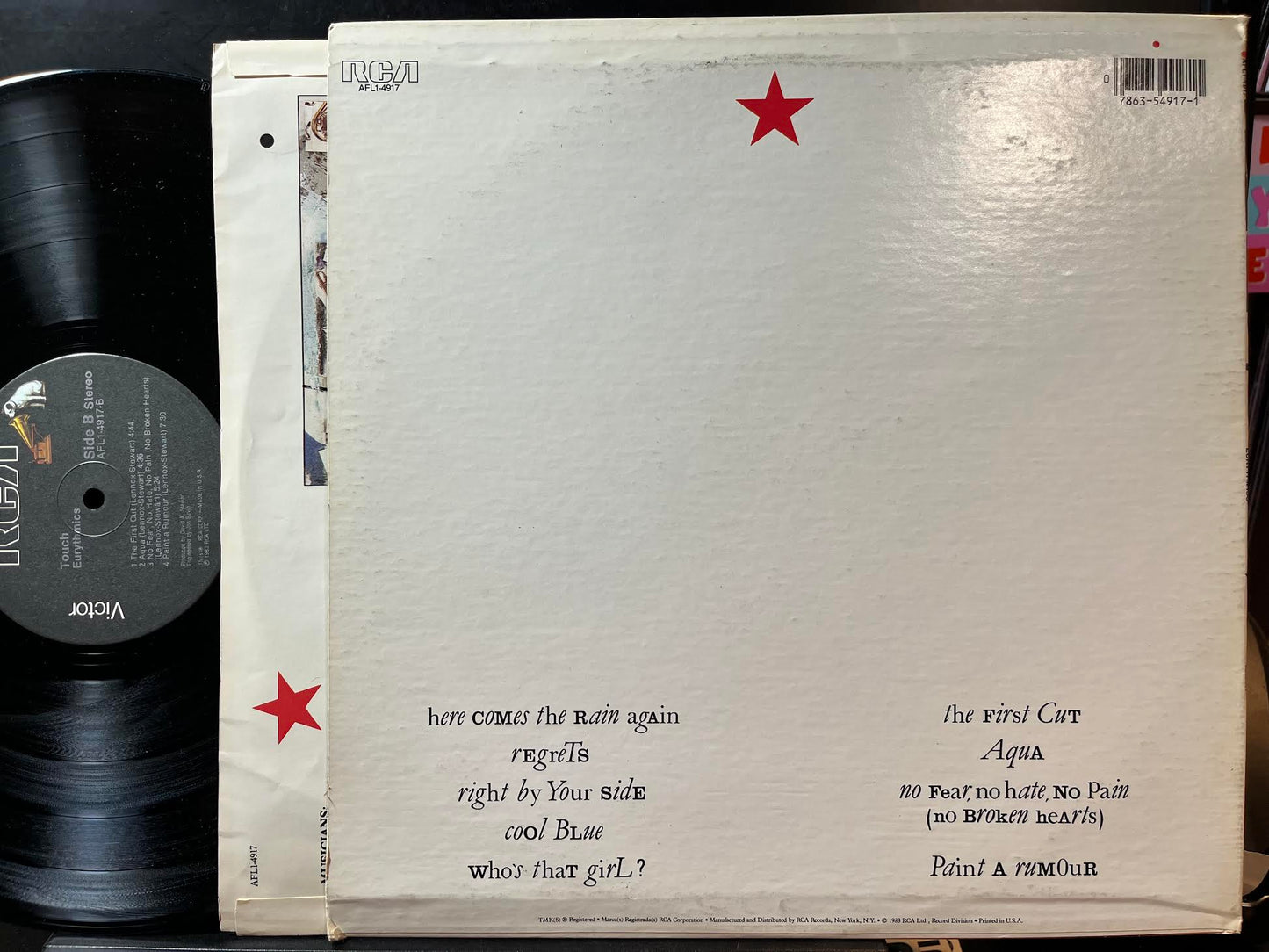 Eurythmics - Touch (VINYL) | Near Mint (NM) Excellent (EX)