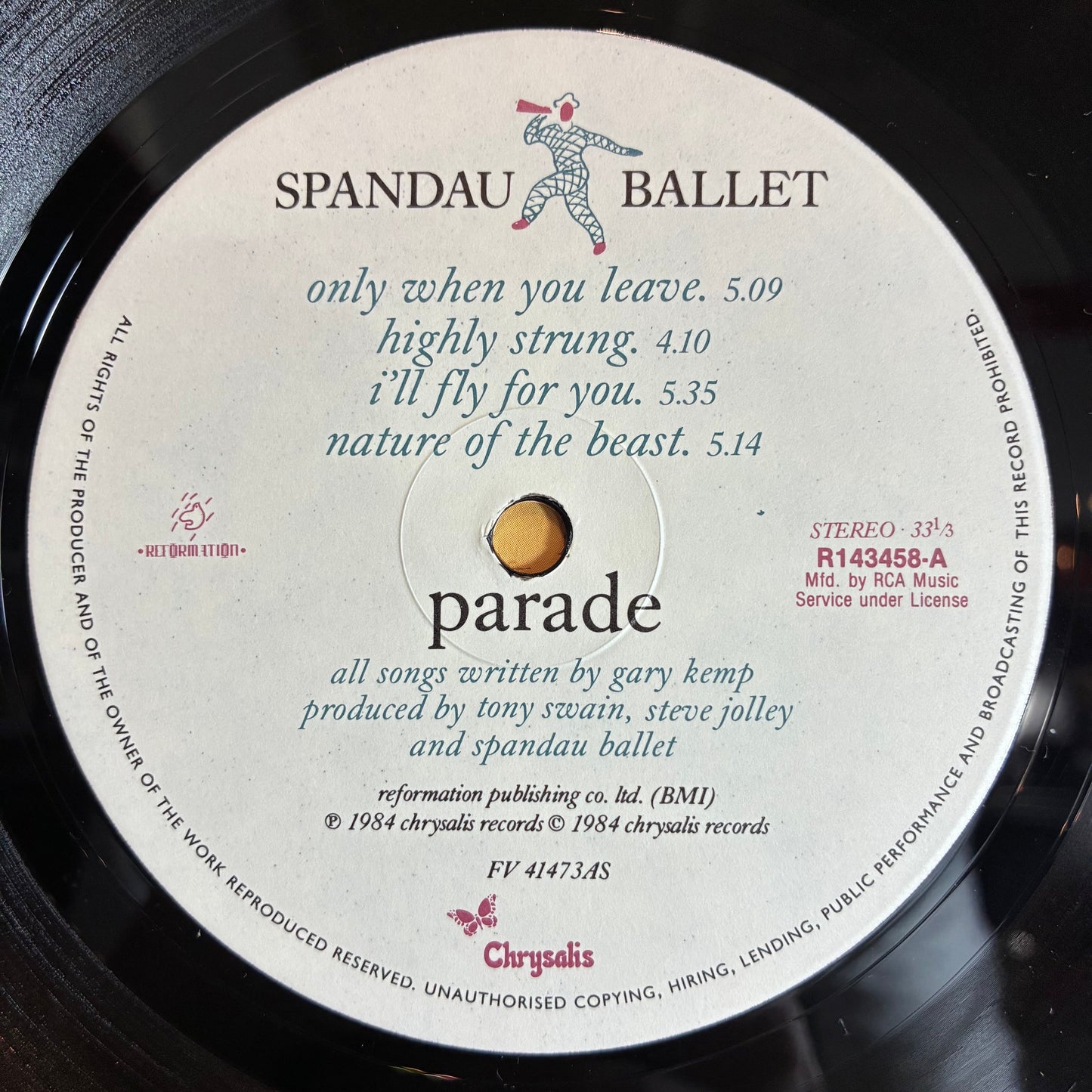 Spandau Ballet - Parade (VINYL) | Near Mint (NM or M-) Excellent+ (EX+)