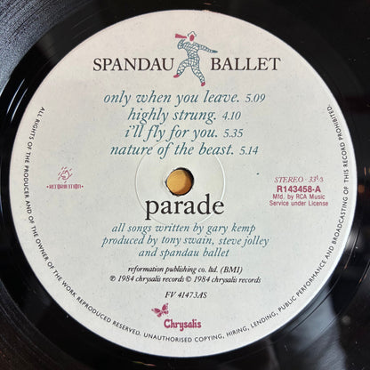 Spandau Ballet - Parade (VINYL) | Near Mint (NM or M-) Excellent+ (EX+)