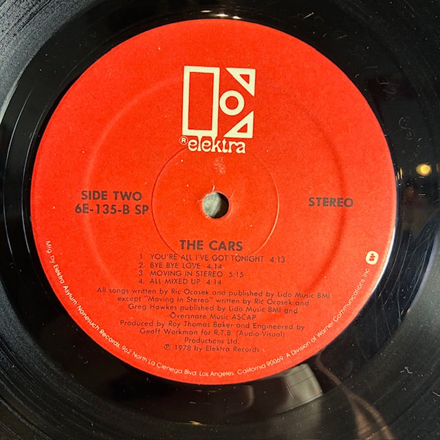 The Cars - The Cars (VINYL) | Very Good Plus (VG+) Excellent (EX)