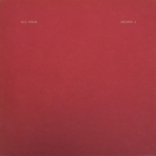 Nils Frahm - Encores 3 (VINYL) | Mint (M) Mint (M)