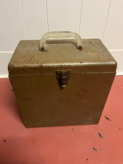 AMFILE Platter-Pak STEEL 78 Phonograph Record Case w INTACT Index File |